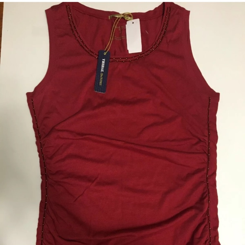 TRIBAL DeNIME Studded Pomegranate TOP Size S